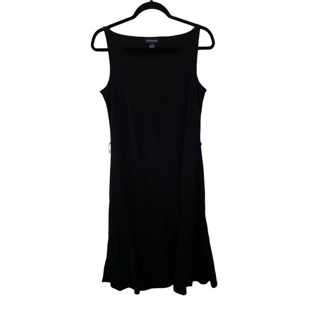 Vintage Ann Taylor Liquid Knit Classic Staple LBD Chic A Line Flutter Dress